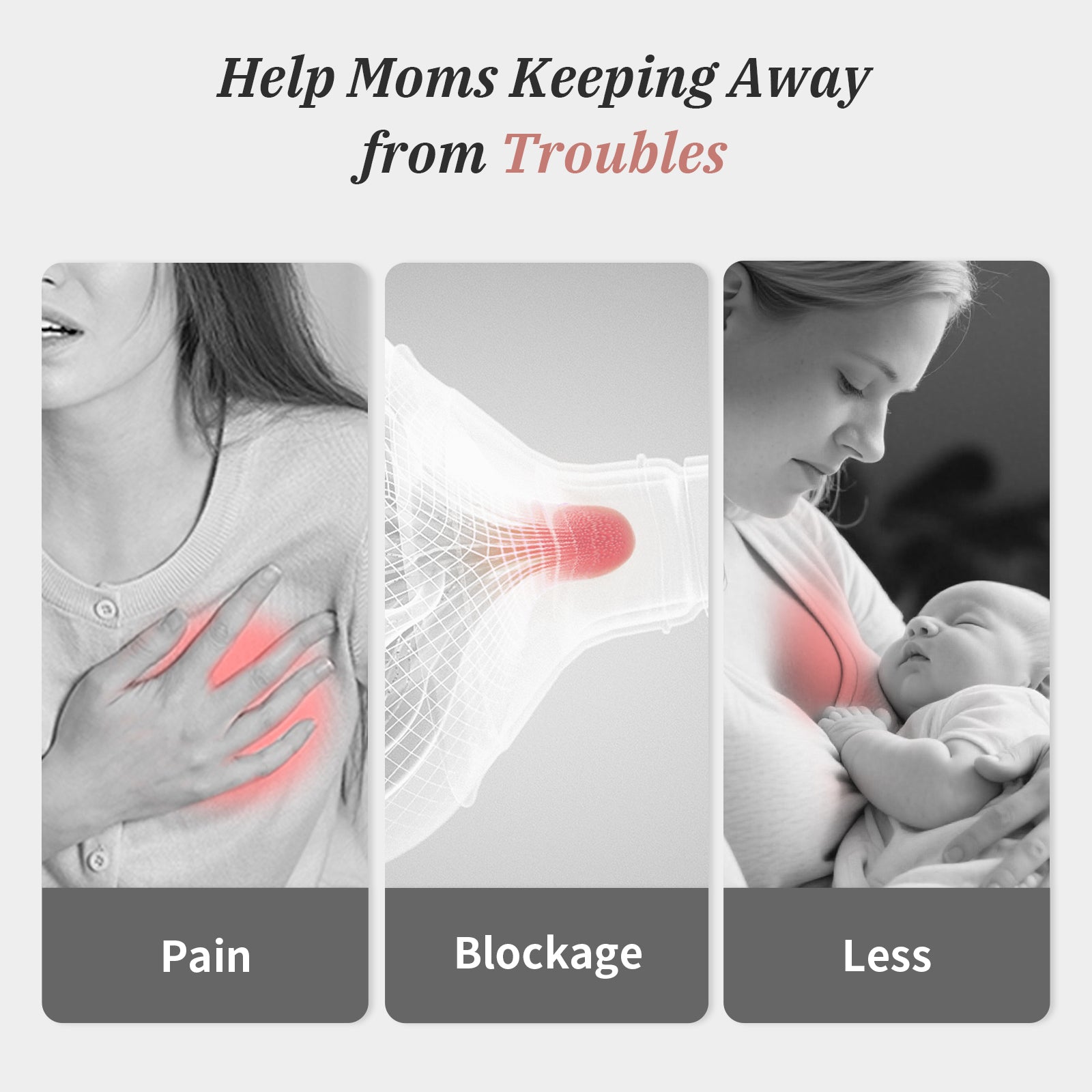 Snow Bear 2500mAh Electric Breast Pump,4 Pumping Modes 9 Intensity Levels