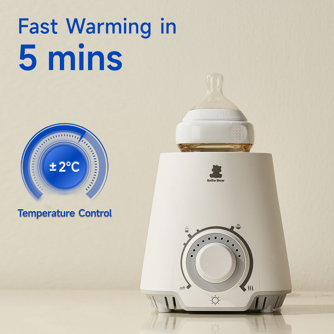 Snow Bear Baby Bottle Warmer Fast Warming for Breast Milk