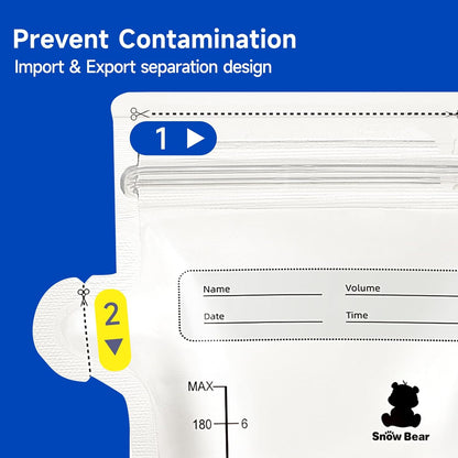 Snow Bear 120Pcs Breastmilk Storage Bag for Freezer