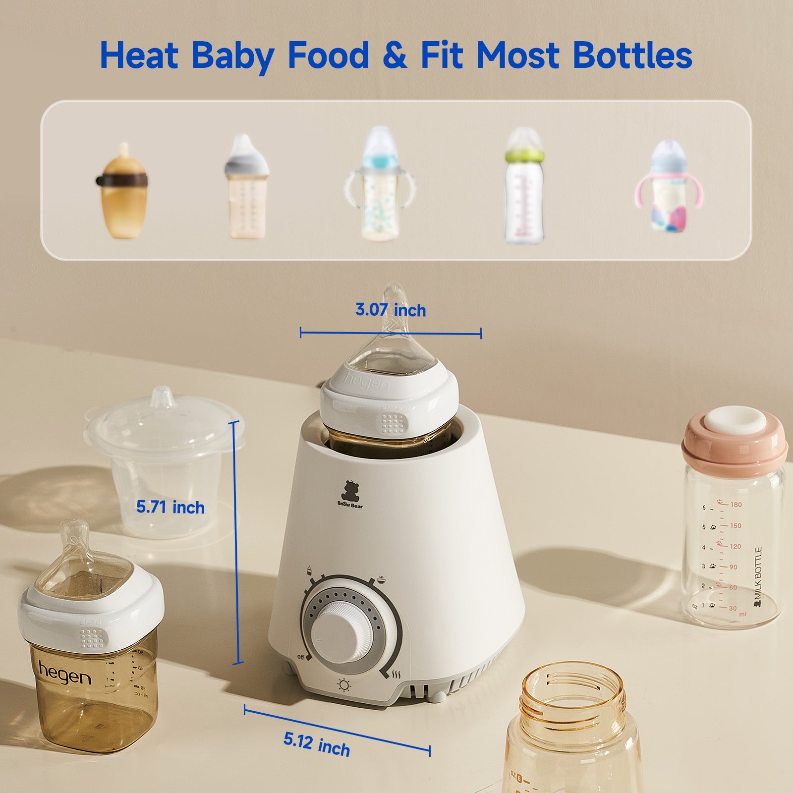 Snow Bear Baby Bottle Warmer Fast Warming for Breast Milk