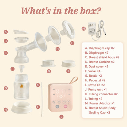 Snow Bear 2500mAh Electric Breast Pump,4 Pumping Modes 9 Intensity Levels