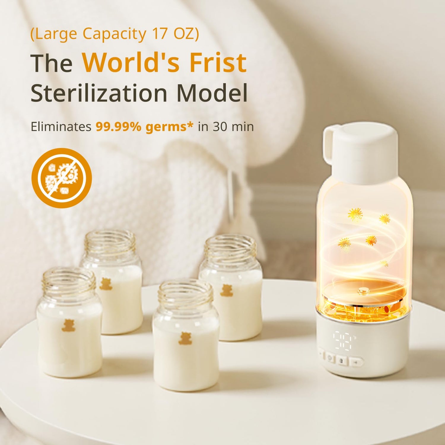 Snow Bear Portable Bottle Warmer for Travel 17oz (Standard / Fast Charge)