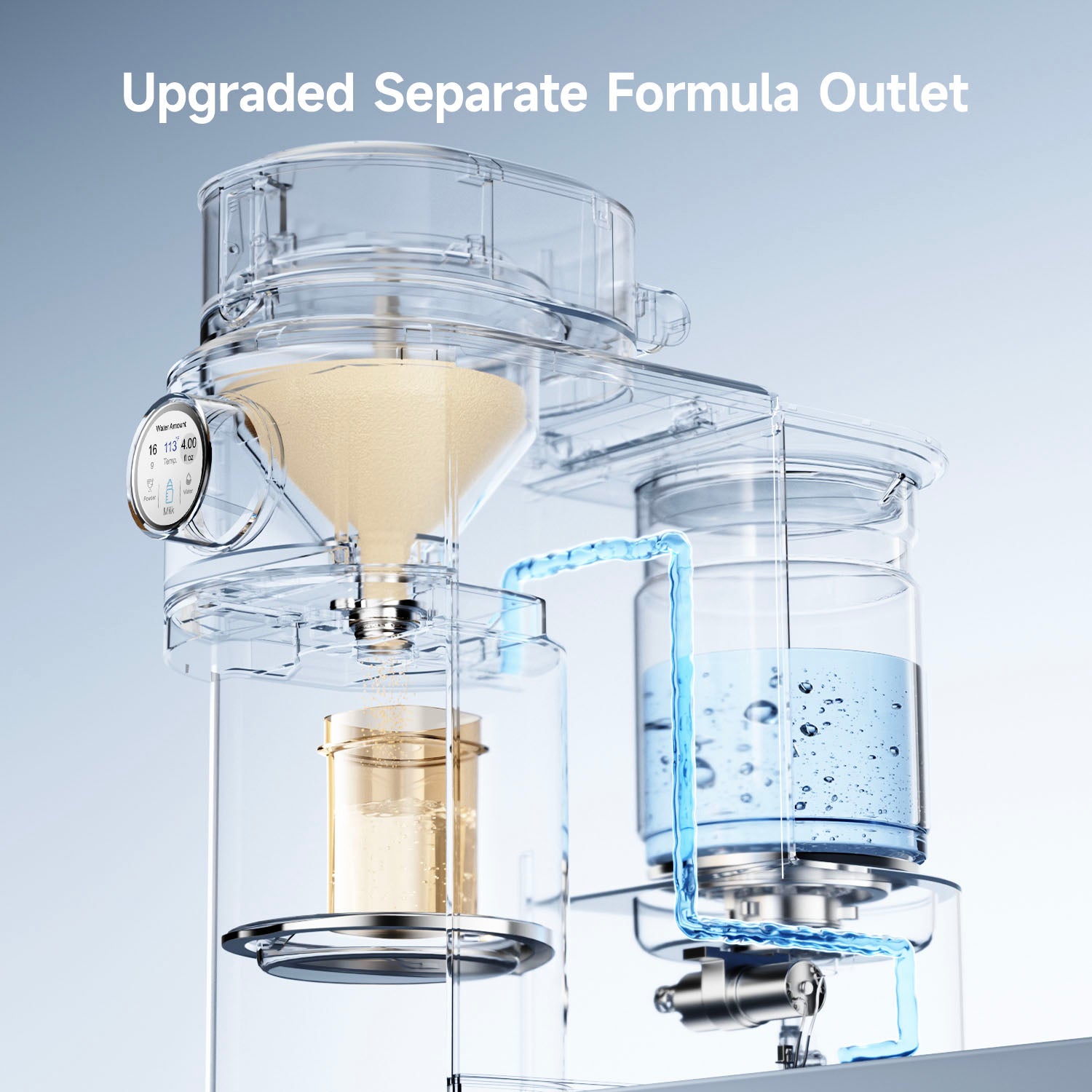Snow Bear Baby Formula Dispenser Maker–One-Touch Mix Warm Formula