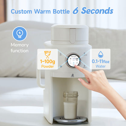 Snow Bear Baby Formula Dispenser Maker–One-Touch Mix Warm Formula