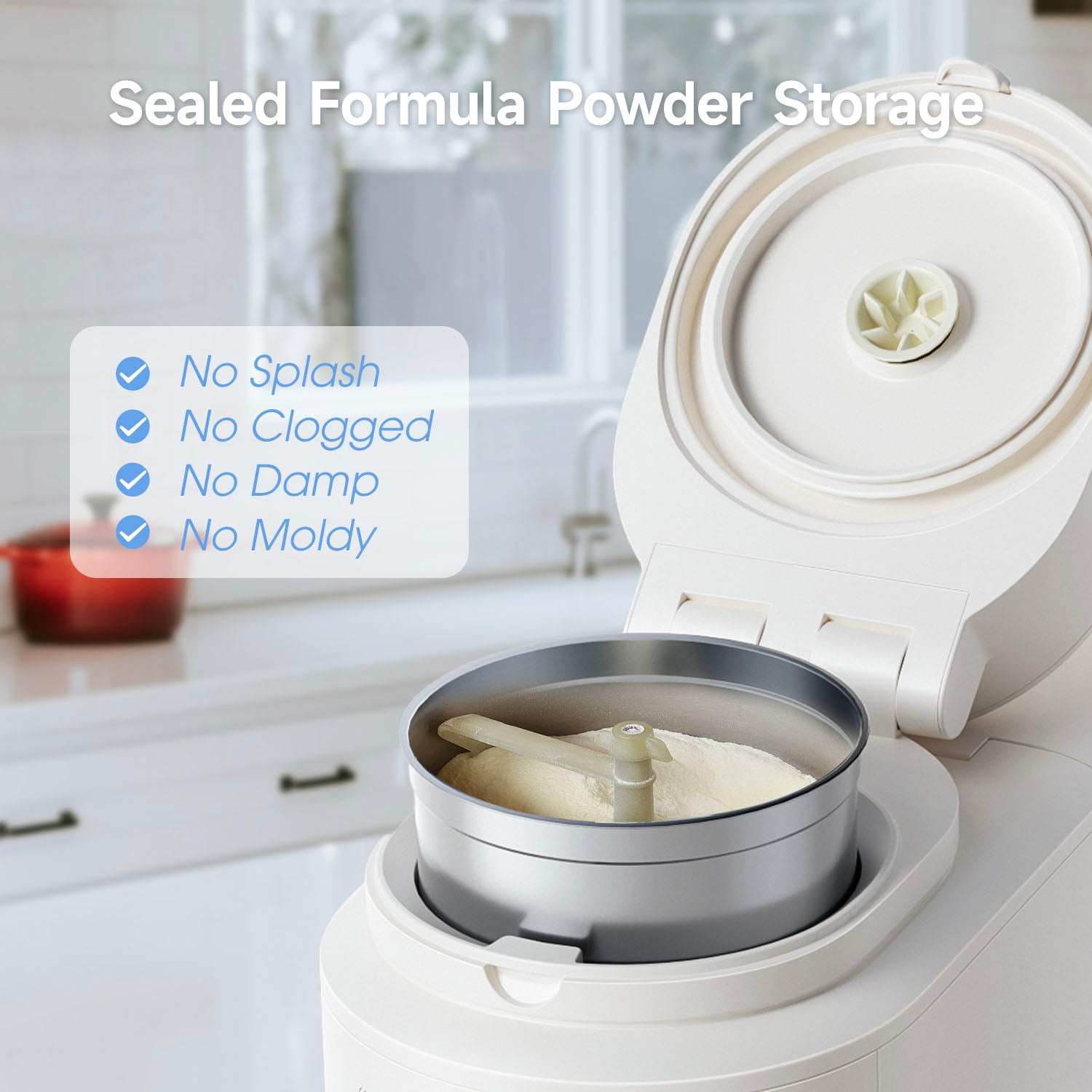 Snow Bear Baby Formula Dispenser Maker–One-Touch Mix Warm Formula